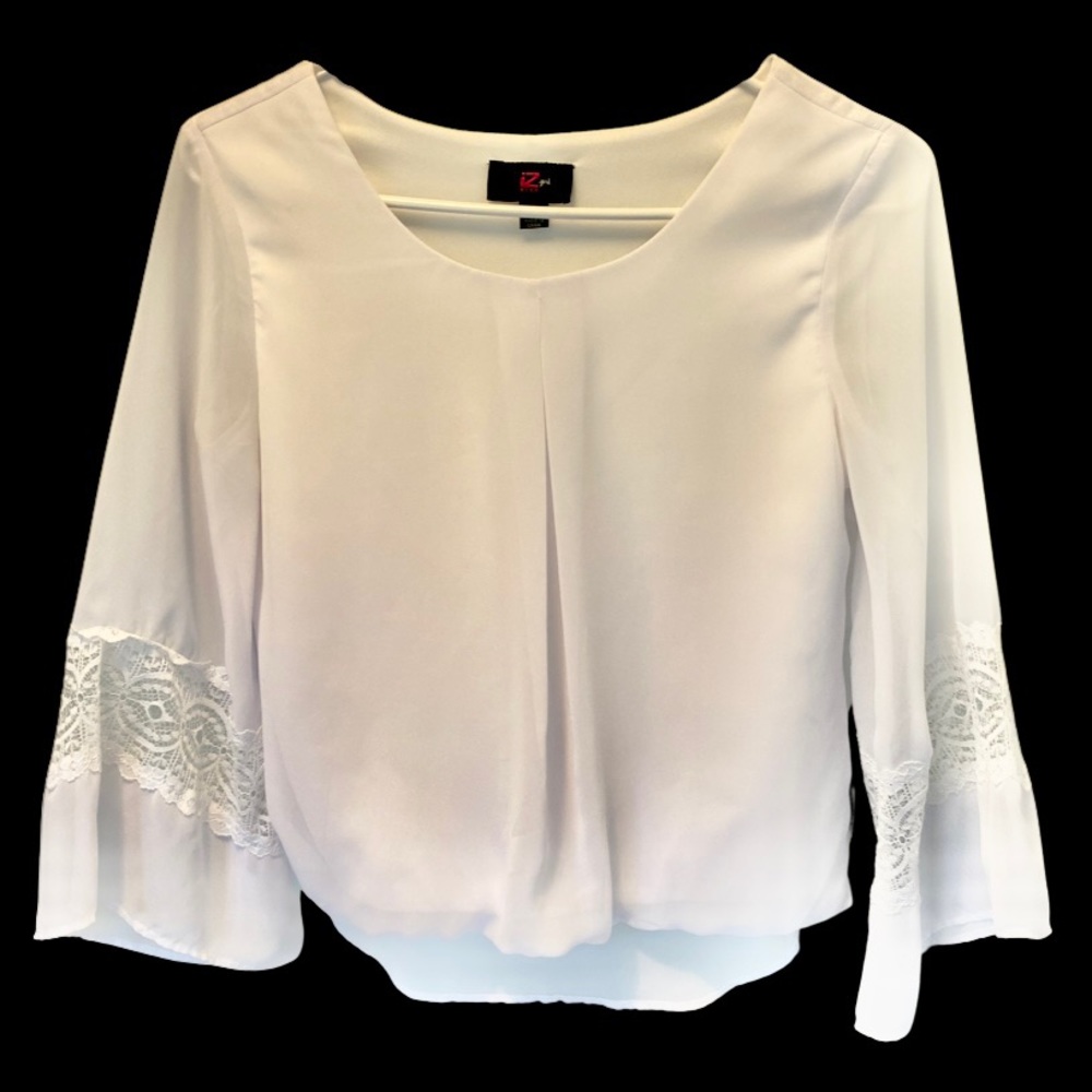 IZ Byer Girls Dress Blouse White